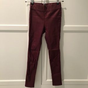 Tucker + Tate Burgundy Faux Leather Leggings